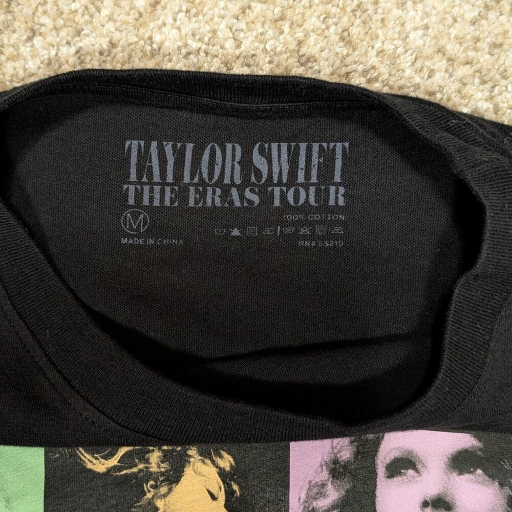 Taylor Swift The Eras Tour Black 100% Cotton Unisex T-Shirt M Medium - Picture 3 of 3